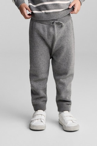 Pantalon jogger maille - Gris chiné