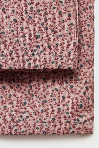 Pantalon velours milleraies imprimé - Rose