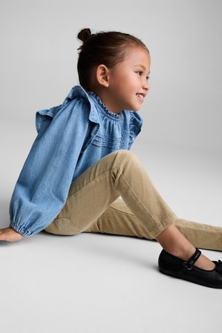 Pantalon velours milleraies - Écru