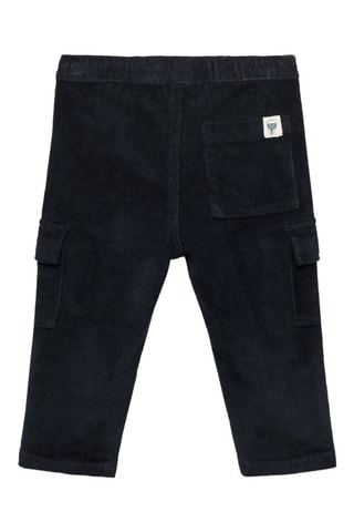 Pantalon cargo velours côtelé - Bleu marine