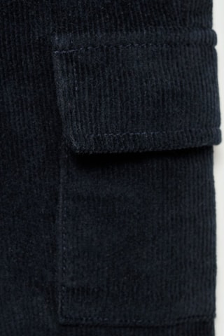 Pantalon cargo velours côtelé - Bleu marine