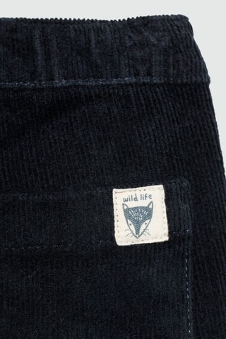 Pantalon cargo velours côtelé - Bleu marine