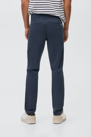 Pantalon chino coton - Bleu marine
