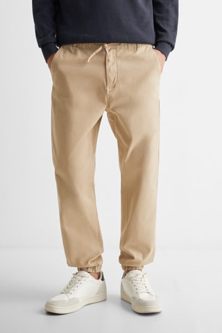 Pantalon jogger coton - Beige