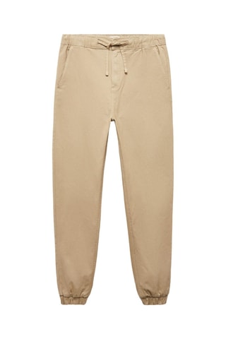 Pantalon jogger coton - Beige