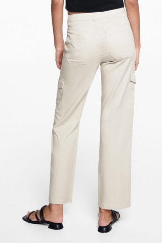 Pantalon droit cargo - Gris clair