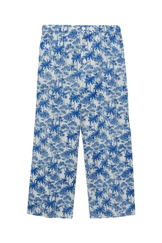 Pantalon droit imprimé - Indigo