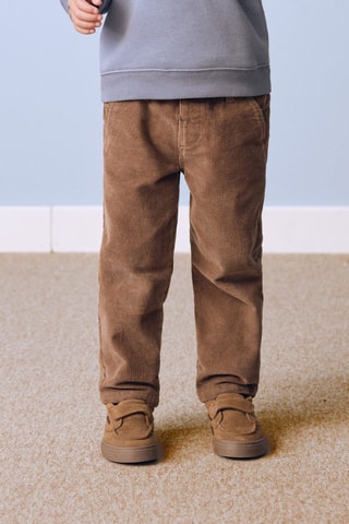 Pantalon coton velours côtelé - Marron