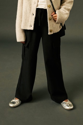 Pantalon cargo fluide - Noir