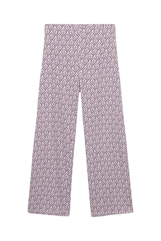 Pantalon droit imprimé - Rose pastel