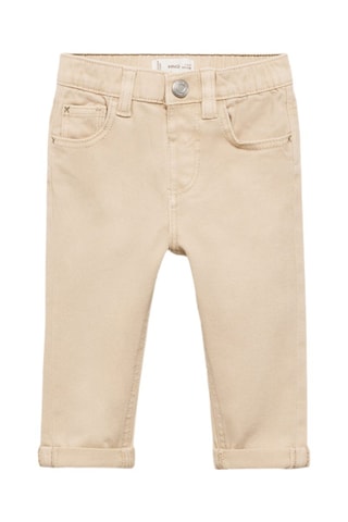 Pantalon droit coton - Sable