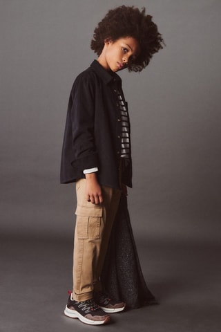 Pantalon cargo straight-fit - Beige