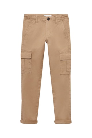 Pantalon cargo straight-fit - Beige