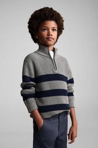 Pantalon cargo straight-fit - Bleu marine