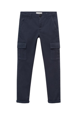 Pantalon cargo straight-fit - Bleu marine