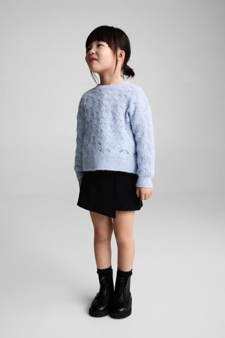 Jupe-culotte en coton - Noir