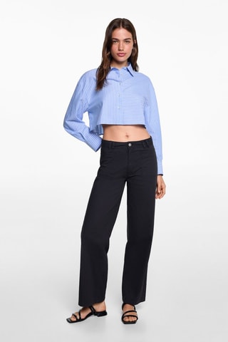Pantalon droit poches - Bleu pétrole
