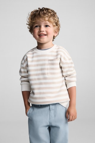 Pantalon droit coton - Bleu