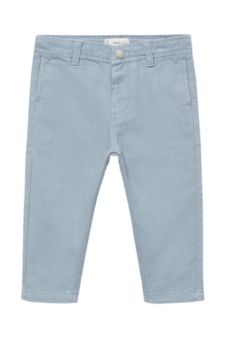 Pantalon droit coton - Bleu