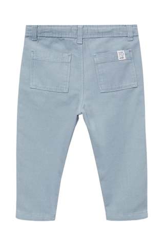Pantalon droit coton - Bleu