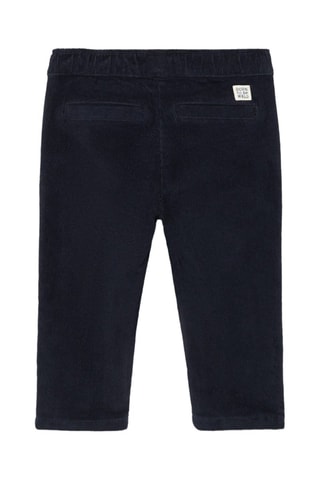 Pantalon velours côtelé doublé - Bleu marine