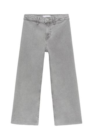 Jupe-culotte jean bas effiloché - Gris