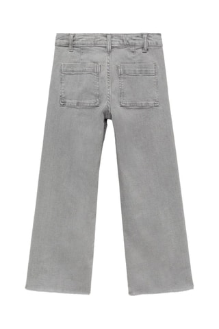 Jupe-culotte jean bas effiloché - Gris
