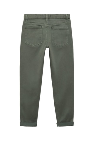 Pantalon droit coton - Vert foncé
