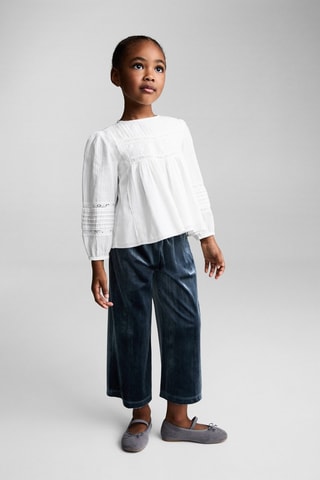 Jupe-culotte velours - Bleu