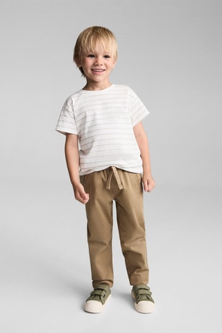 Pantalon taille élastique - Marron