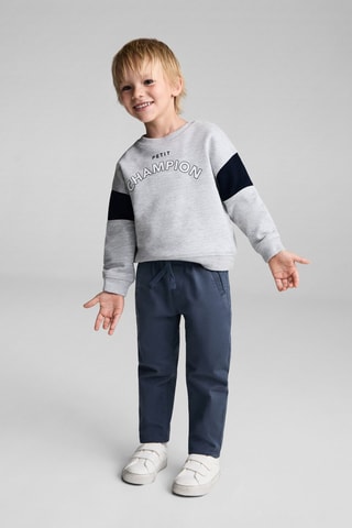 Pantalon taille élastique - Bleu