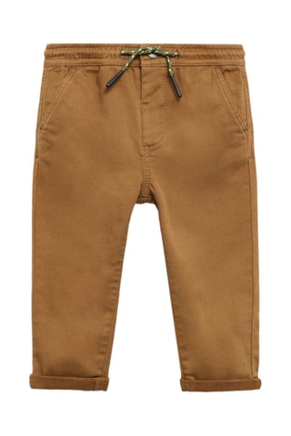 Pantalon taille élastique - Camel