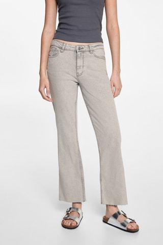 Jean flare crop - Gris