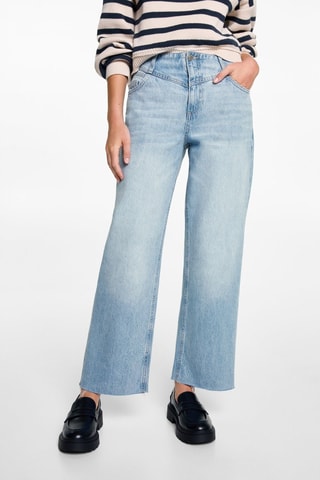 Jean style jupe-culotte couture - Bleu