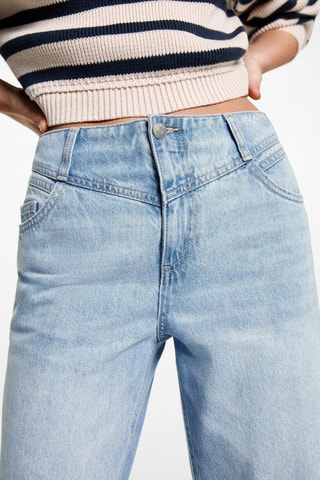 Jean style jupe-culotte couture - Bleu