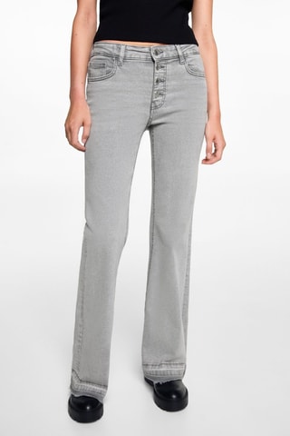 Jean flare boutons - Gris