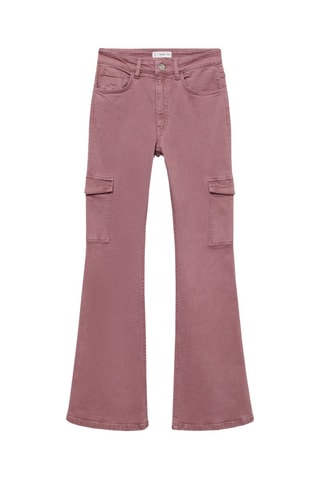 Jean cargo flare - Rose pastel