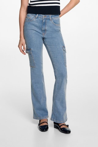 Jean cargo flare - Bleu