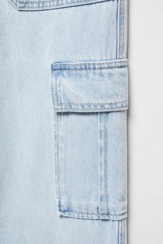 Jean droit style cargo - Bleu clair