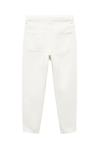 Jean mom-fit coton - Blanc