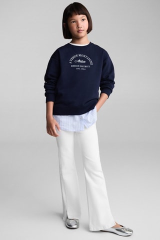 Jean flare ouverture - Blanc