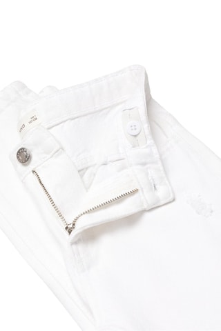 Jean Dad déchirures décoratives - Blanc