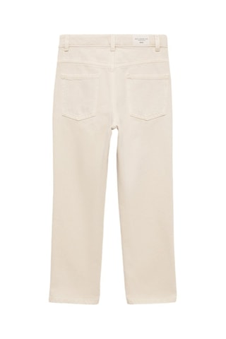 Jean droit déchirures décoratives - Blanc