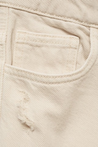 Jean droit déchirures décoratives - Blanc