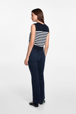 Jean flare boutons - Bleu foncé