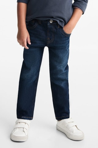 Jean taille élastique - Bleu marine