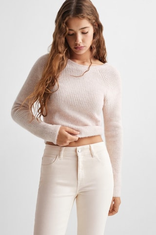 Jean flare crop - Beige