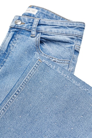 Jean flare strass - Bleu