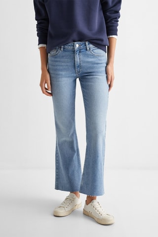 Jean flare crop - Bleu