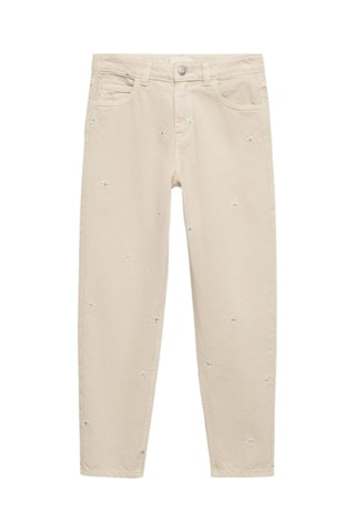 Jean détails brodés - Sable